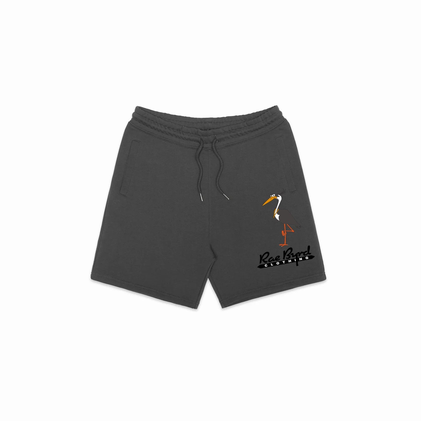 Rae Byrd Shorts Logo Print Grey