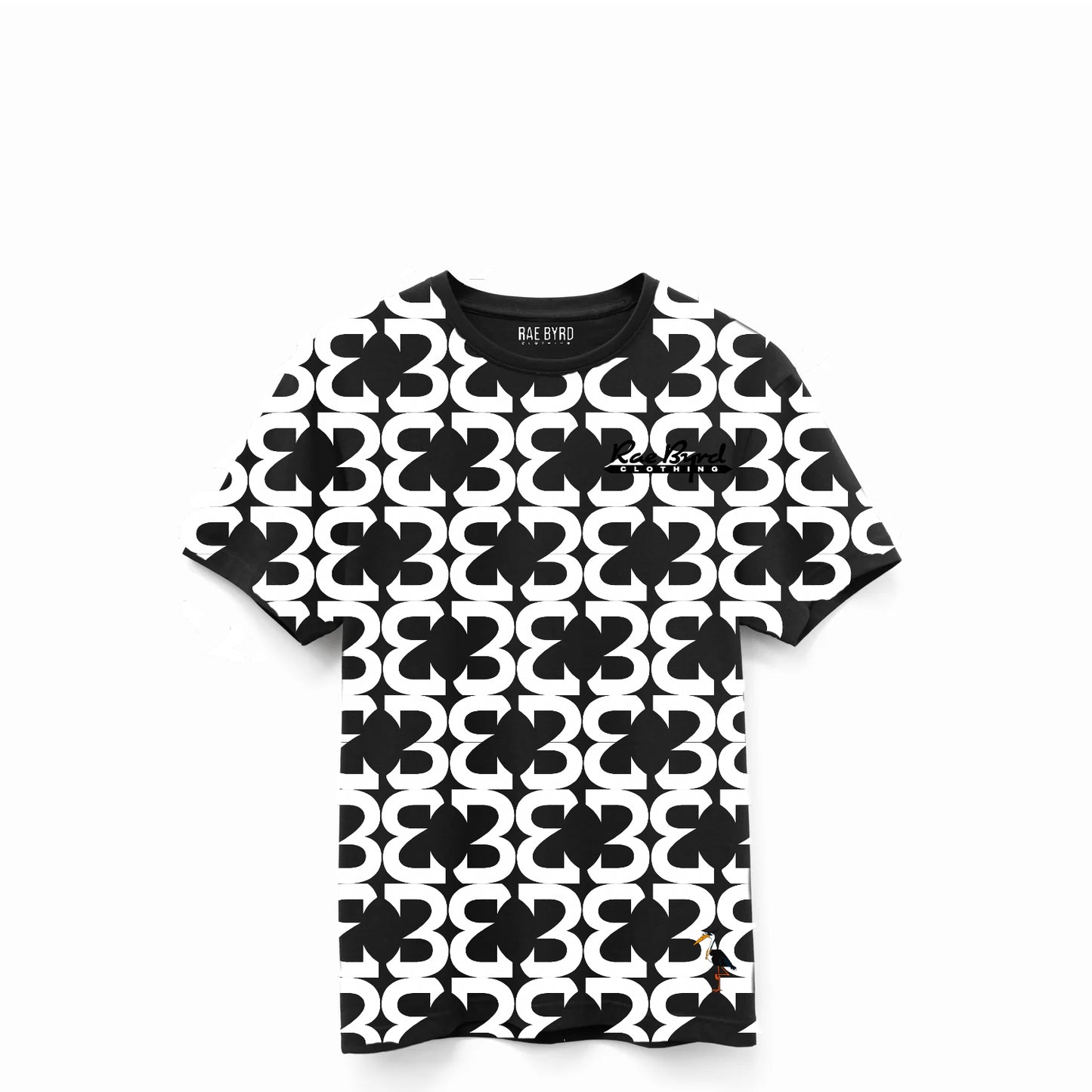 RAE BYRD RB Logo Pattern T Shirt